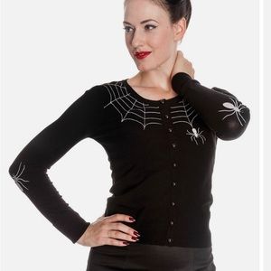 Hell bunny black, spiderweb cardigan